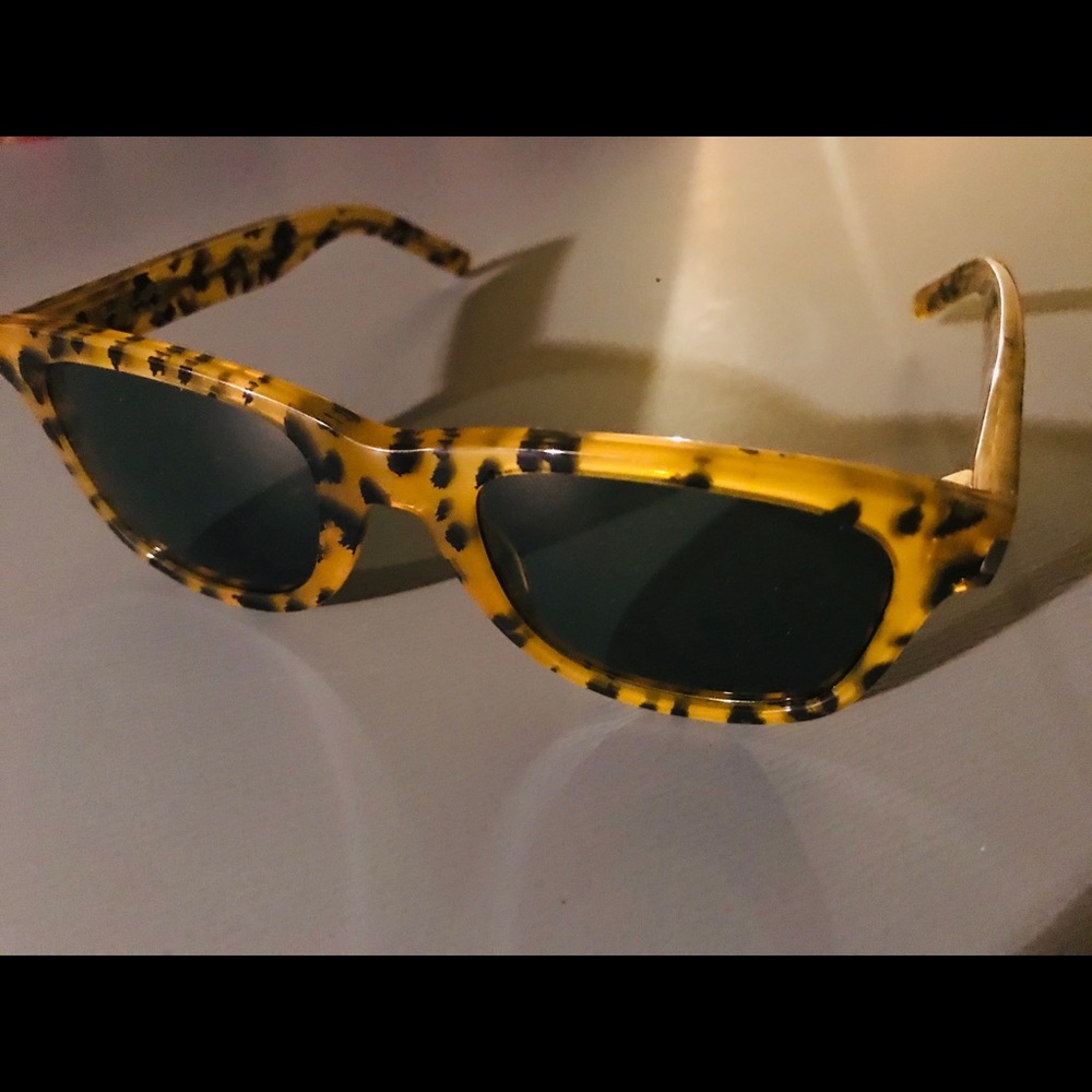 Saint Laurent 50mm Square Sunglasses Avana Yellow